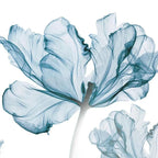 New Creative Nordic Blue Flower Wall Stickers, 3D Wall Art Decals, Home Living Room Sofa Warm Background Decoration