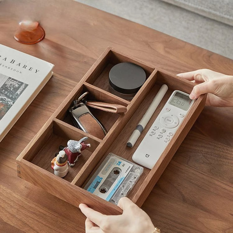 Solid Wood Desktop Organizer Tray for Keys, Jewelry and Everyday Essentials