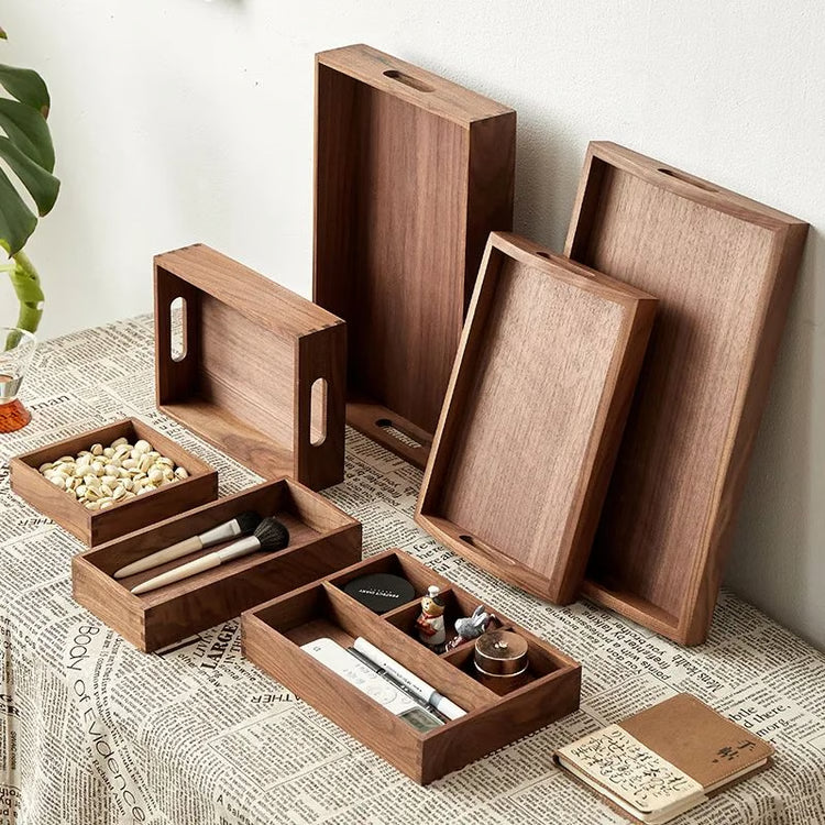 Solid Wood Desktop Organizer Tray for Keys, Jewelry and Everyday Essentials