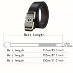 PrimeLetter Men's automatic buckle belt – Toothless Business Fashion Belt with Letter Buckle