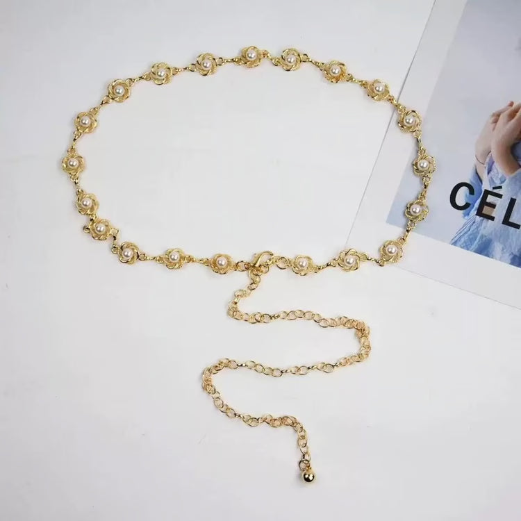 Elegant Metal Waist Chain Belt for Women | Fashion Body Chain Dress Accessory