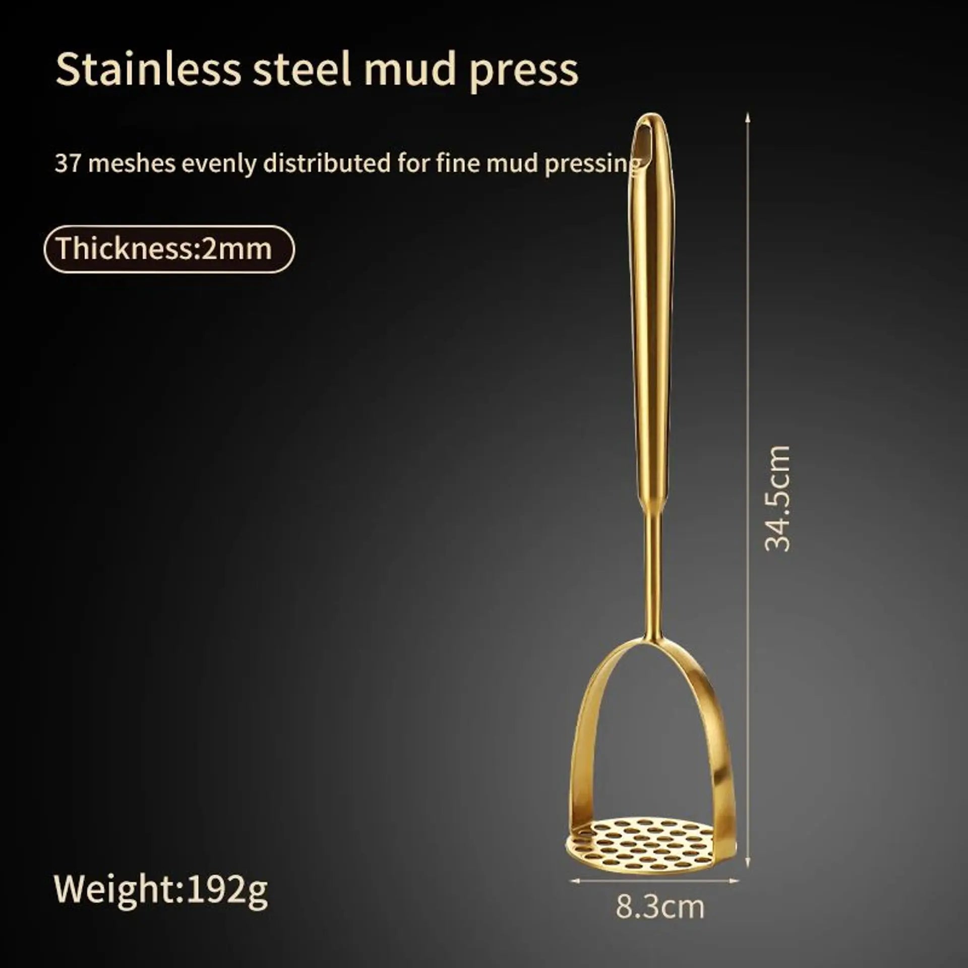 Stainless Steel Potato Masher & Garlic Presser: Kitchen Gadgets