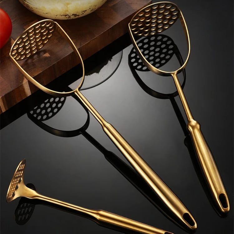 Stainless Steel Potato Masher & Garlic Presser: Kitchen Gadgets