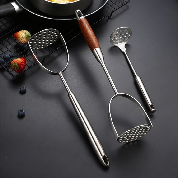 Stainless Steel Potato Masher & Garlic Presser: Kitchen Gadgets