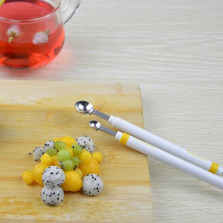 Double Ended Stainless Steel Scoop Apple Ball Melon Spoon Kitchen Gadgets