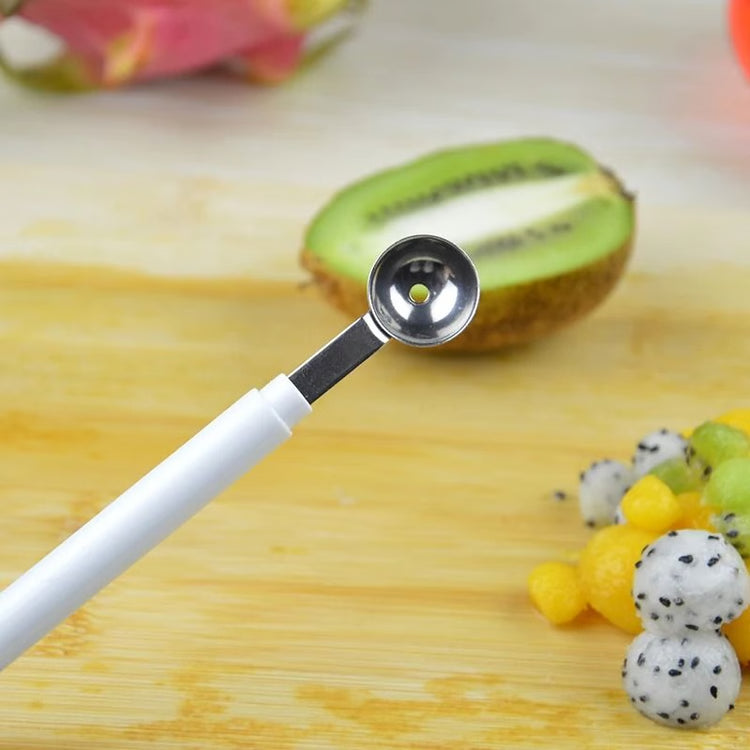 Double Ended Stainless Steel Scoop Apple Ball Melon Spoon Kitchen Gadgets