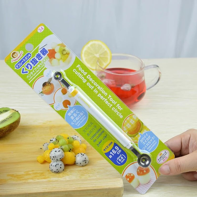 Double Ended Stainless Steel Scoop Apple Ball Melon Spoon Kitchen Gadgets