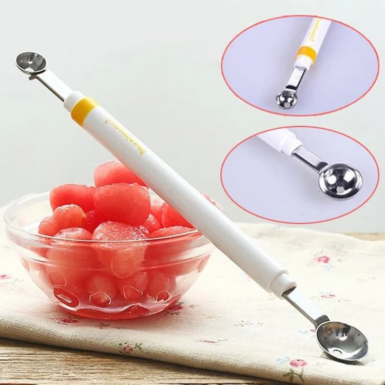 Double Ended Stainless Steel Scoop Apple Ball Melon Spoon Kitchen Gadgets
