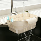 Kitchen Hanging Sink Drain Basket Food Strainer & Kitchen Sink Organizer