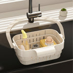 Kitchen Hanging Sink Drain Basket Food Strainer & Kitchen Sink Organizer
